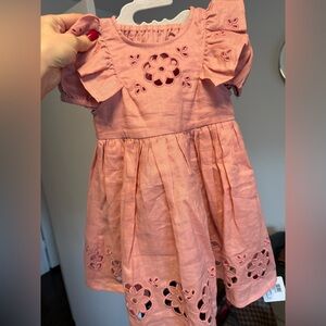 Stella McCartney Kids Pink Floral Cutout Dress